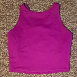 Vibrant Magenta Sleeveless Crop Top